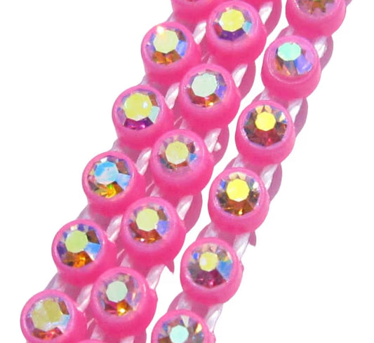 Rhinestone Banding; SS8 AB Neon Pink