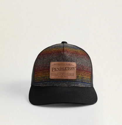 Pendleton Wool Trucker Hat: Brown Multi Ombré Stripe