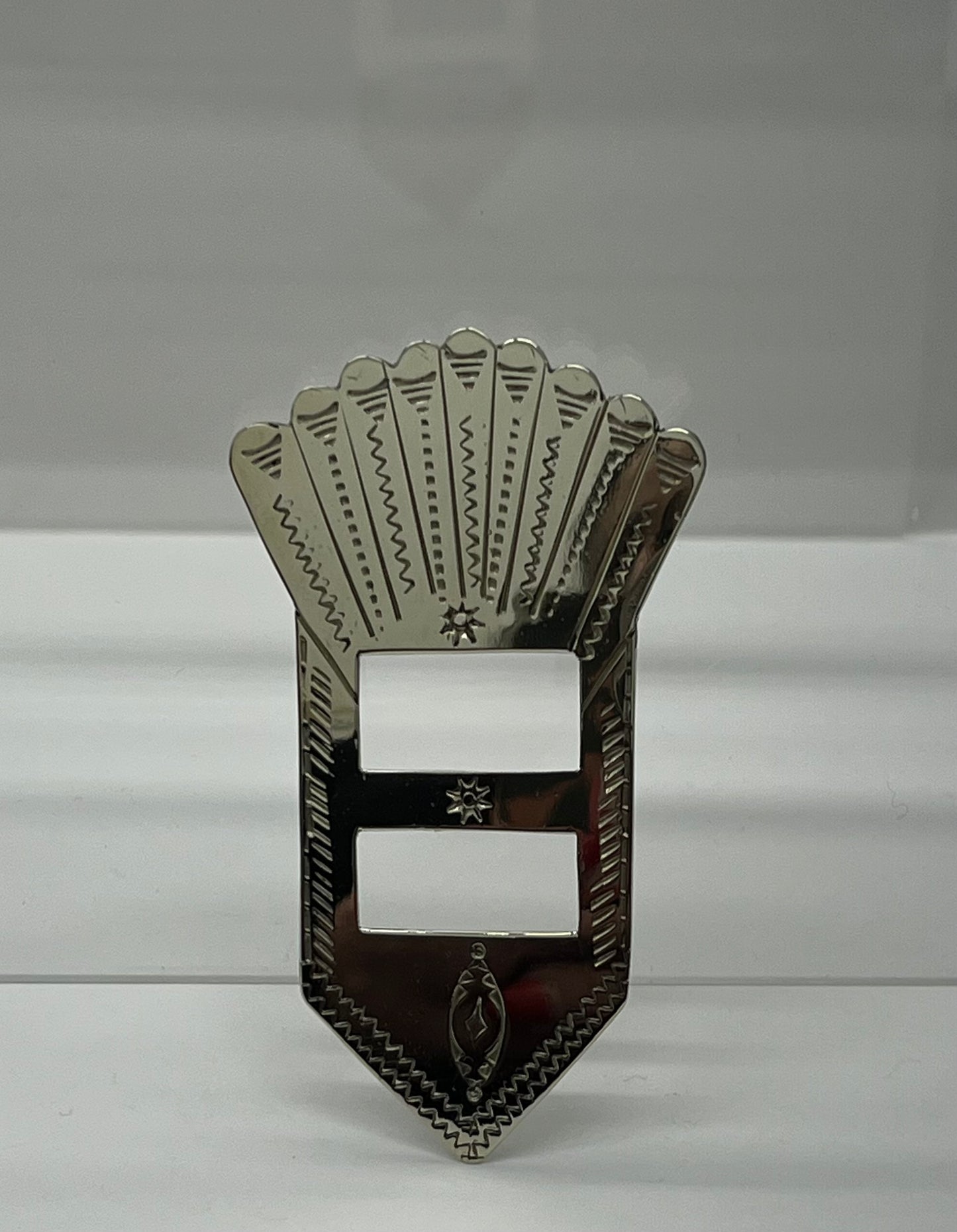 German Silver Large Chapel Scarf Slide