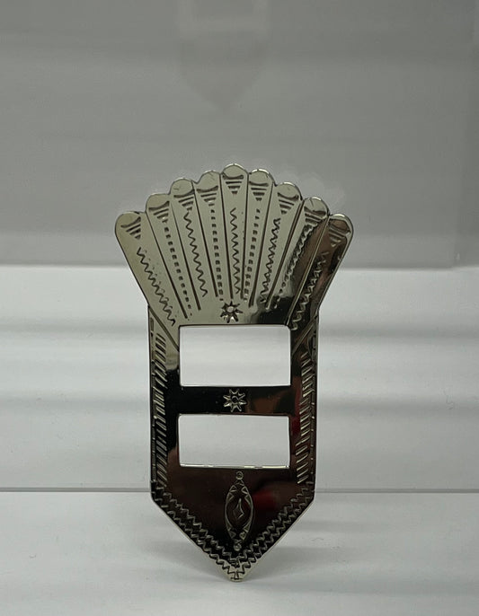 German Silver Large Chapel Scarf Slide