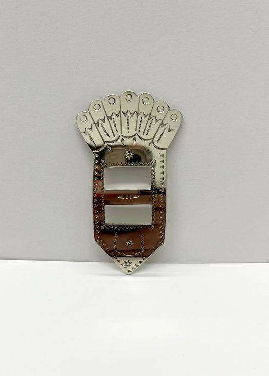 German Silver Chapel Scarf Slide