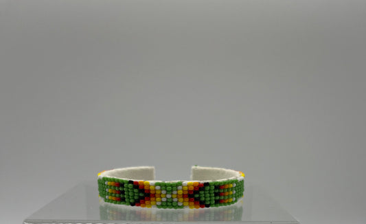 Small Beaded Bracelet; Bright Green
