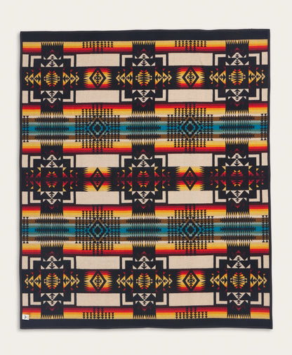 Pendleton Chief Joseph Jacquard Robe Blanket; Black