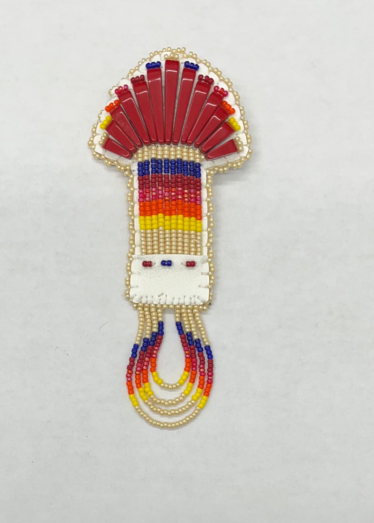 Beaded Fan pin