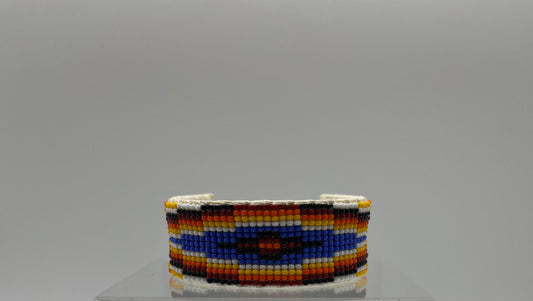 Large Beaded Bracelet; Royal Blue