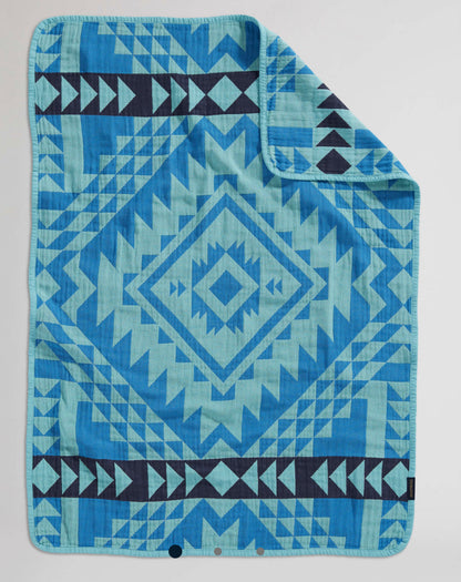 Pendleton Organic Cotton, Woven Baby Blanket; Smith Rock Ocean