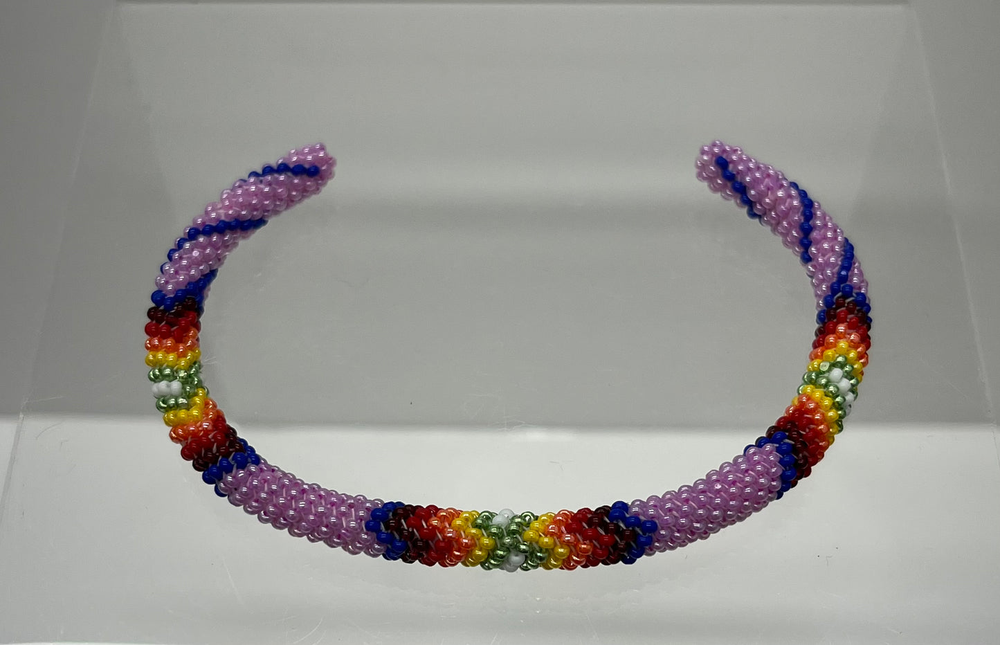Beaded Bracelet; Lavender, Navy