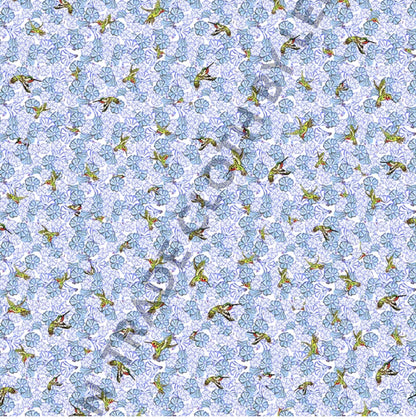 Teton Cotton Fabric; Hummingbird by Marian Mike