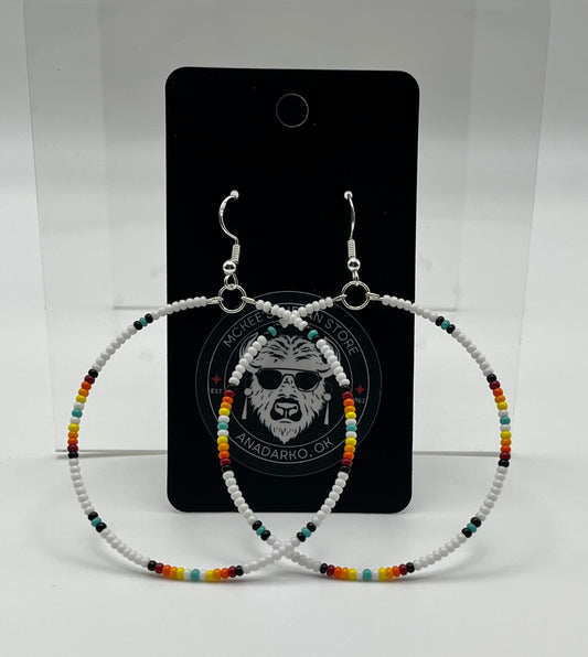 Single Hoop Beaded Earrings