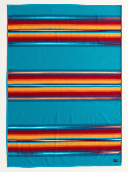 Pendleton Serape Robe Blanket; Turquoise