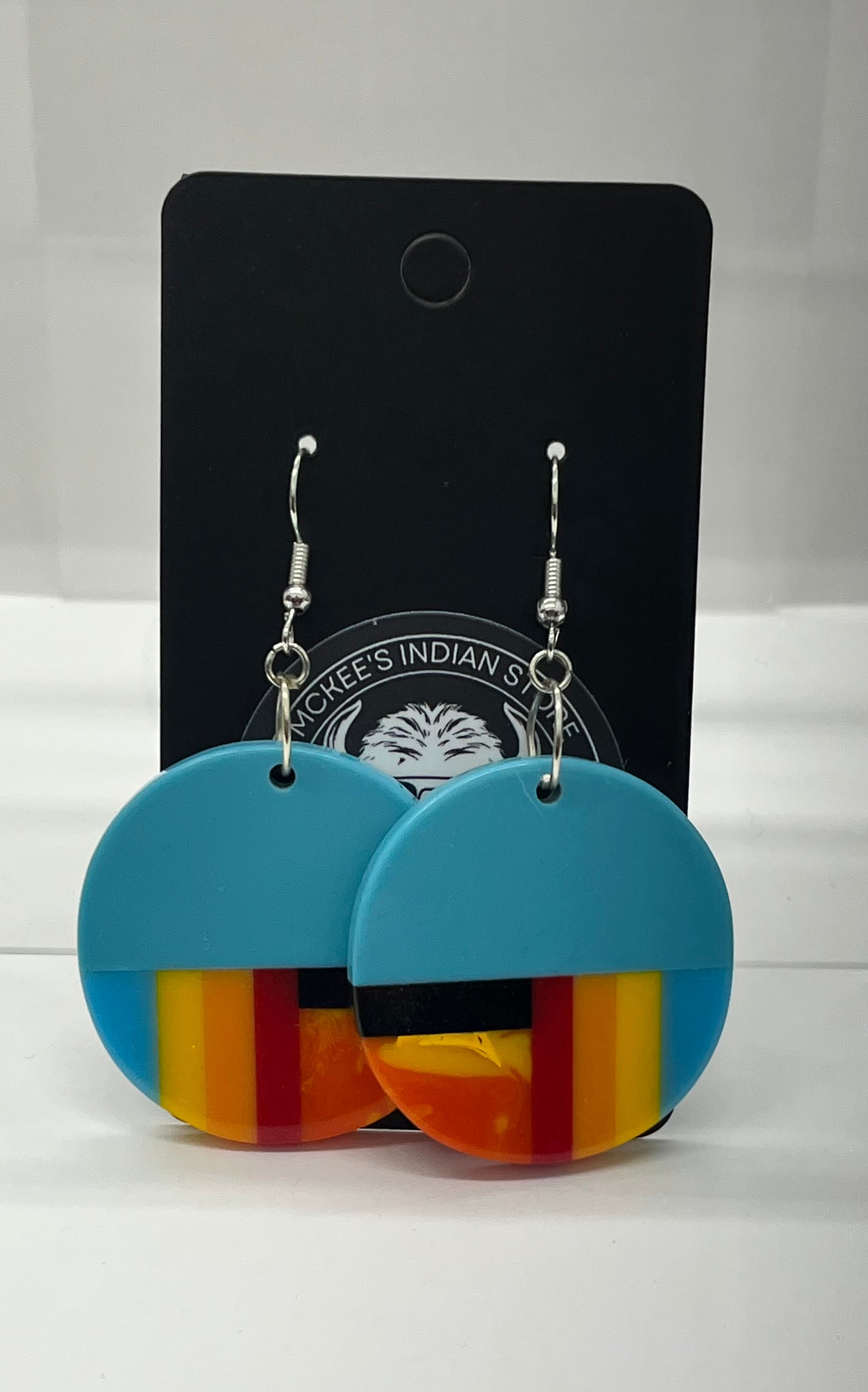 Inlay Earrings; Turquoise