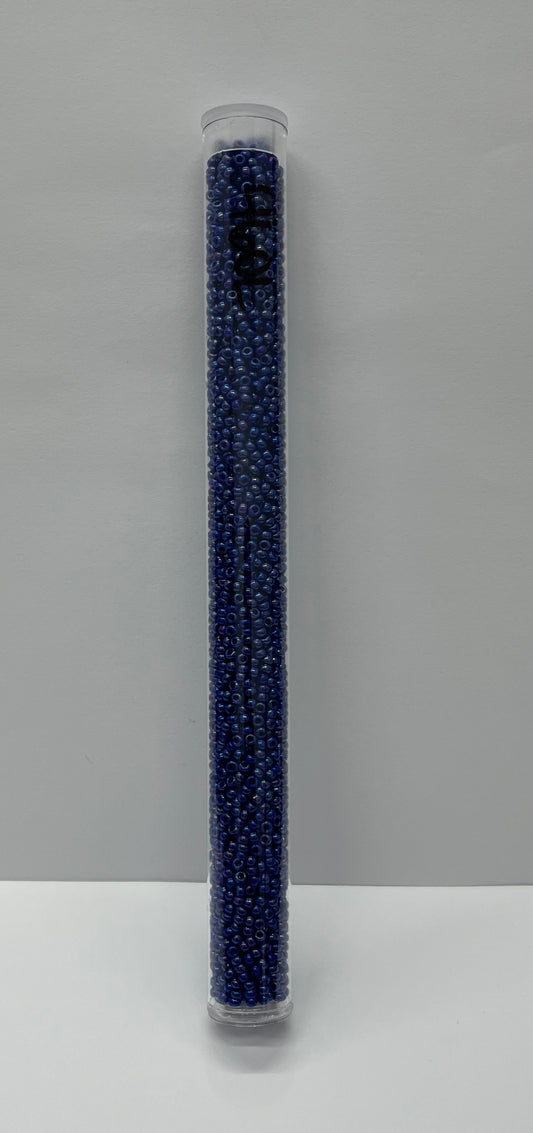 11 Seed Beads #460L Iridescent Navy Blue