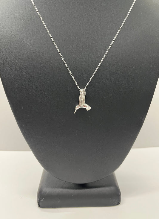 Sterling Silver Hummingbird Pendant with Chain