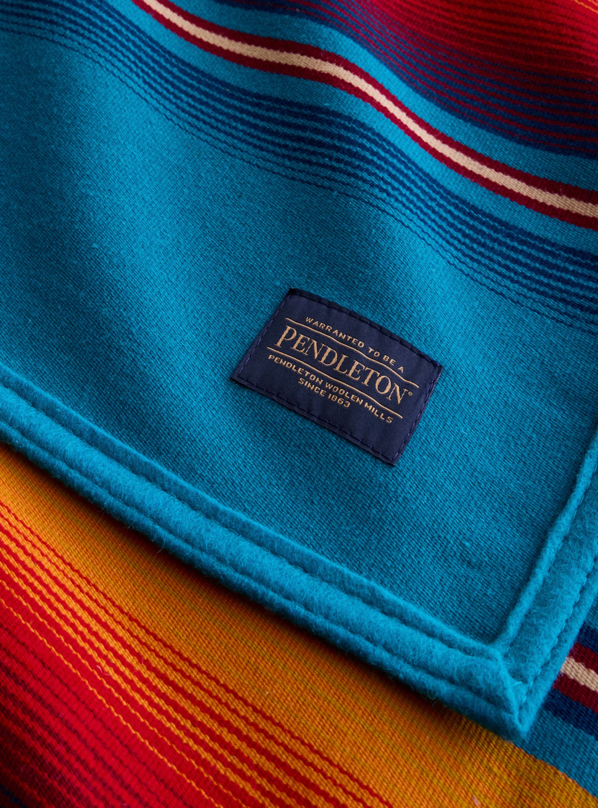 Pendleton Serape Robe Blanket; Turquoise