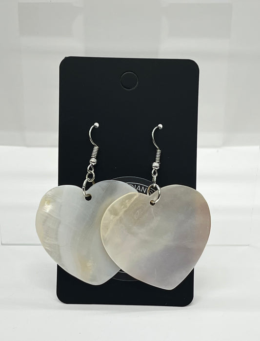 Heart Shaped Shell Earrings