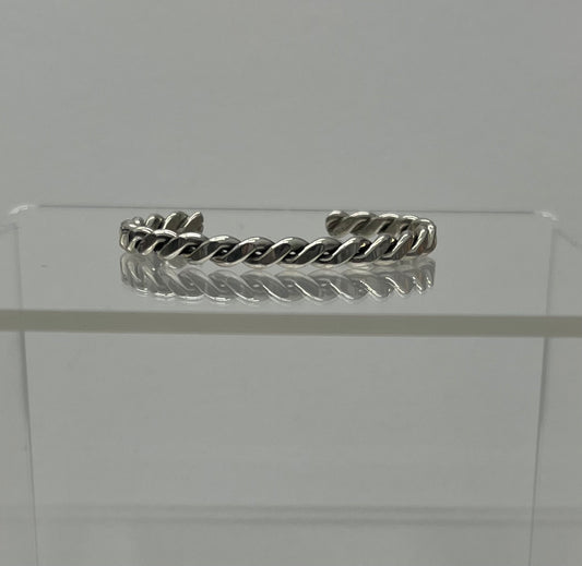 Baby Bracelet; Sterling Silver Twist Design