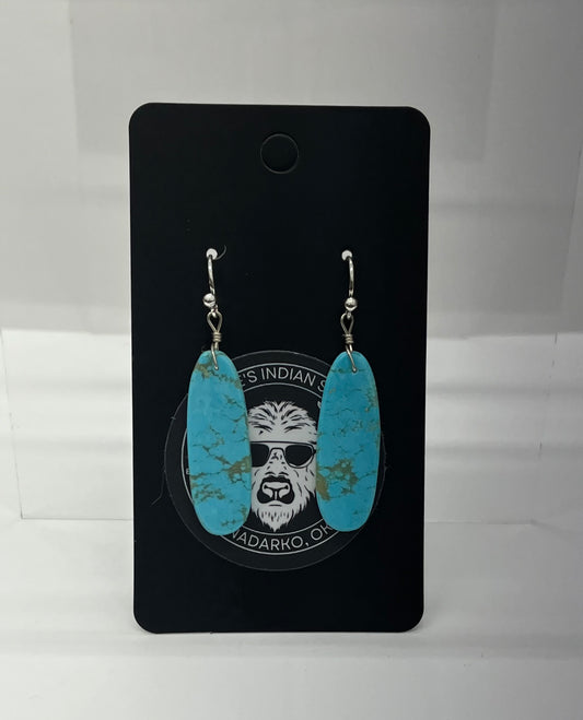 Turquoise Slab Earrings