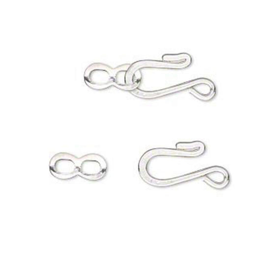 Hook and Eye clasps per (10/sets)
