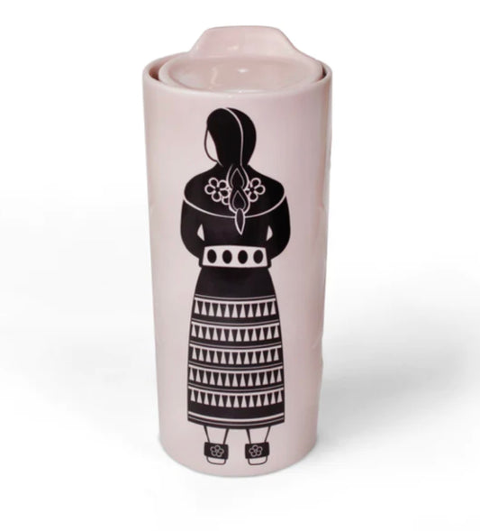 Eighth Generation Jingle Dress Double Wall Ceramic Tumbler