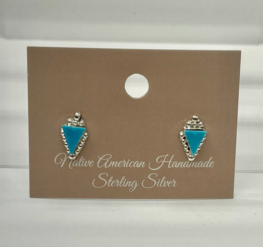 Small Turquoise and Sterling Silver Earrings
