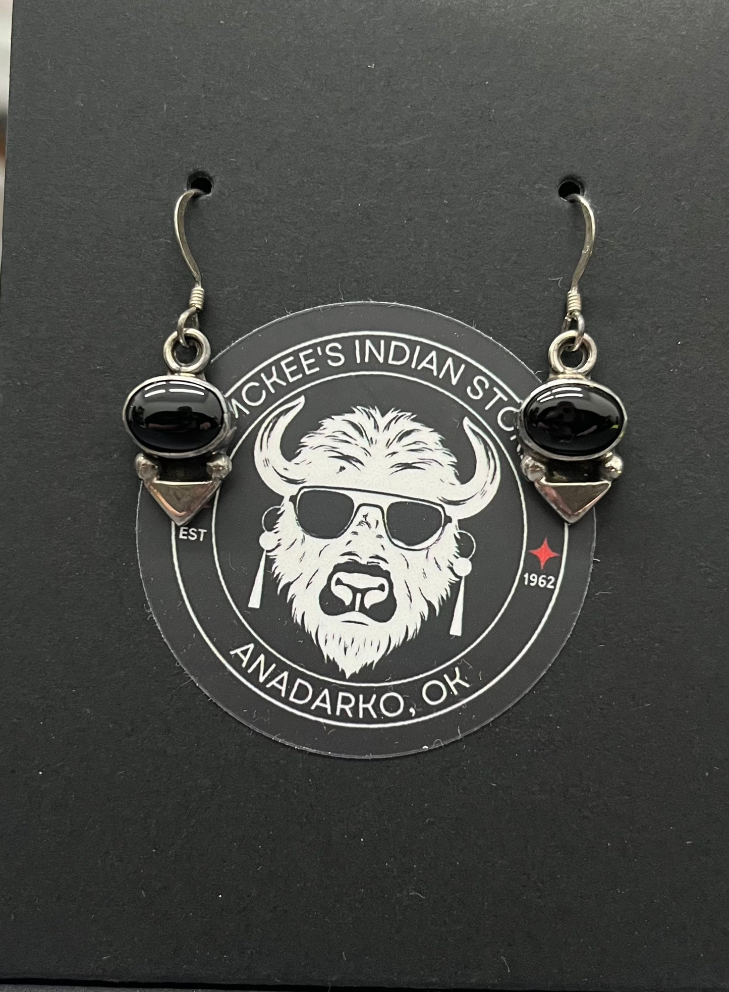 Onyx and Sterling Earrings