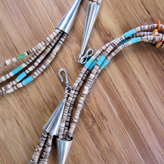 Silver Plated Necklace Cones (per dozen/ 6 pr)
