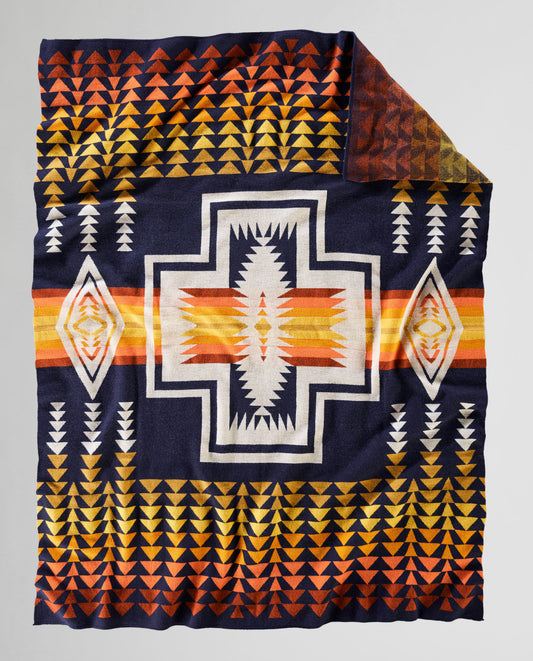 Pendleton Knit Throw Harding Navy