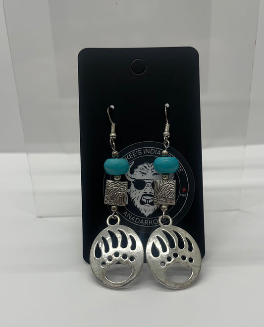 Silver Plated Bear Claw Earrings