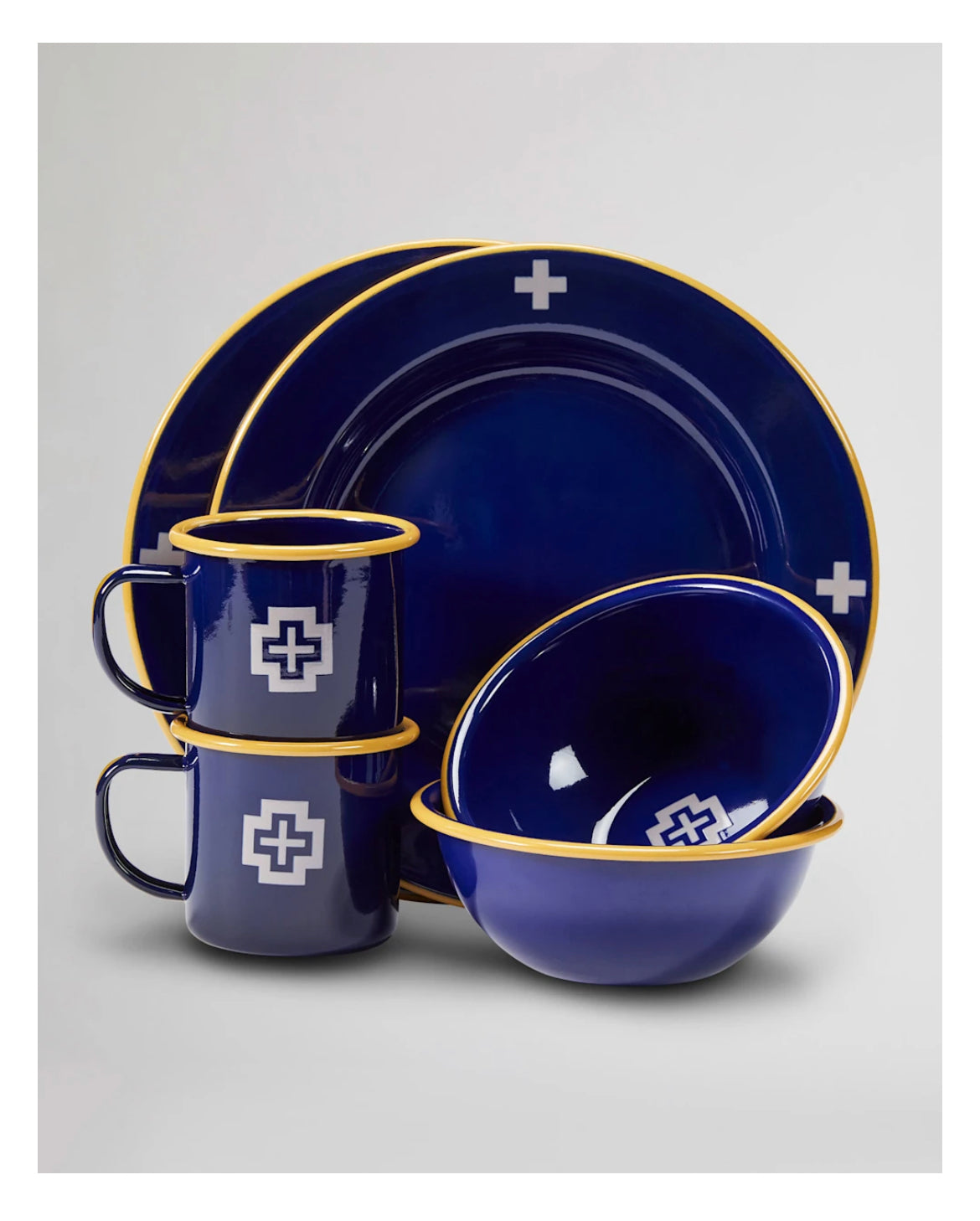 Pendleton Camp Enamelware Set; Navy Cross