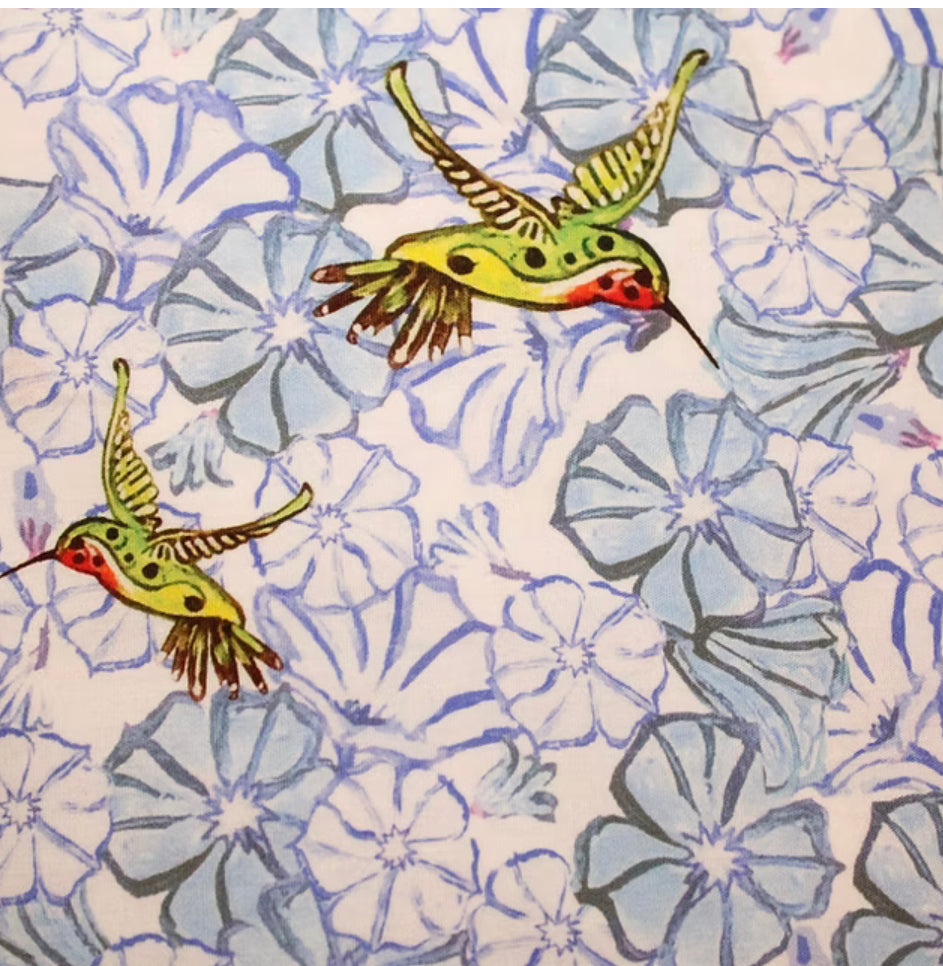 Teton Cotton Fabric; Hummingbird by Marian Mike