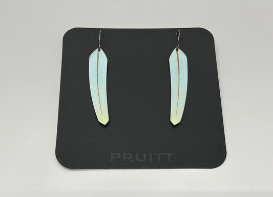 Pat Pruitt Titanium Small Feather Earrings Silver