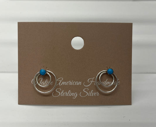 Small Turquoise and Sterling Silver Earrings