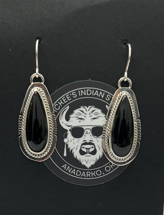 Sterling and Onyx Earrings