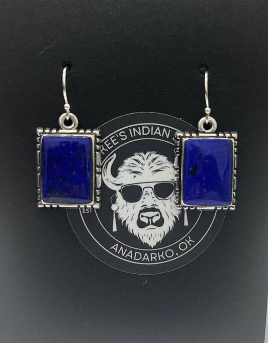 Lapis Lazuli and Silver Earrings