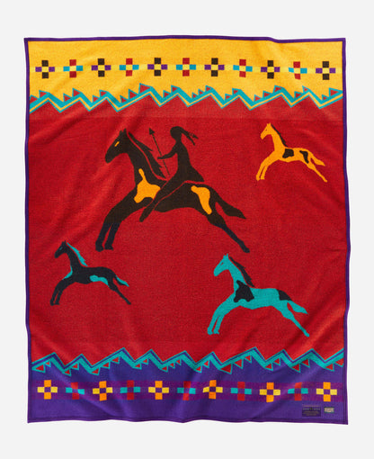 Pendleton Jacquard Robe Blanket Legendary Collection; Celebrate the Horse 2019