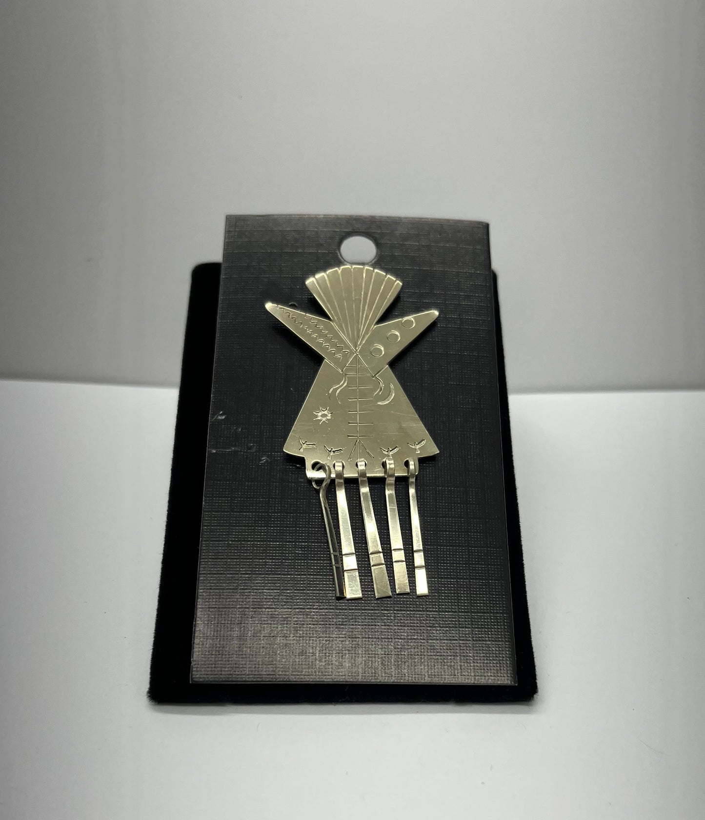 German Silver Hatpin Tipi Design (Medium)