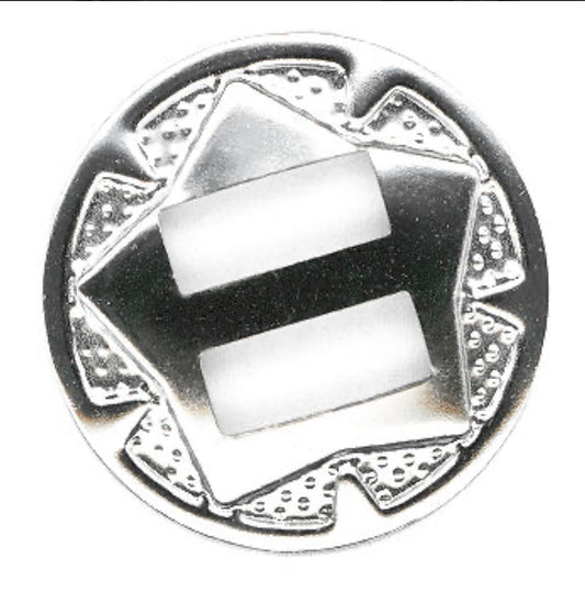 1” Slotted Star Concho Nickel