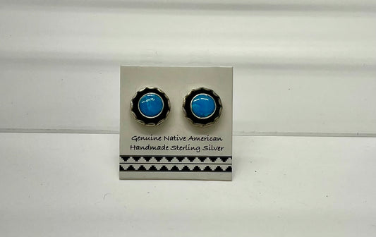 Small Turquoise and Sterling Silver Earrings