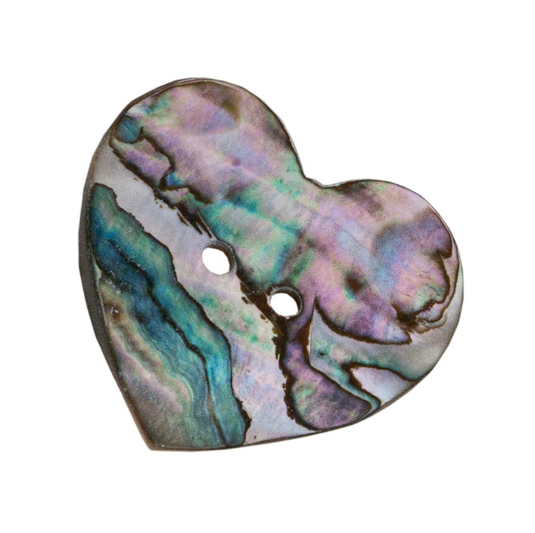 Abalone Heart 2.25” 2 Hole