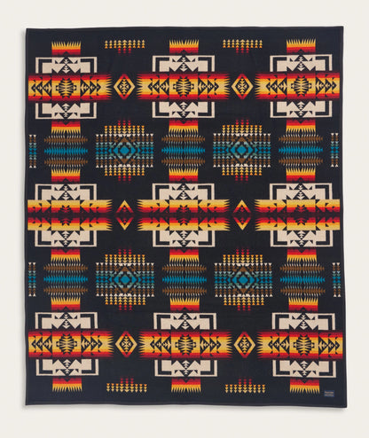 Pendleton Chief Joseph Jacquard Robe Blanket; Black