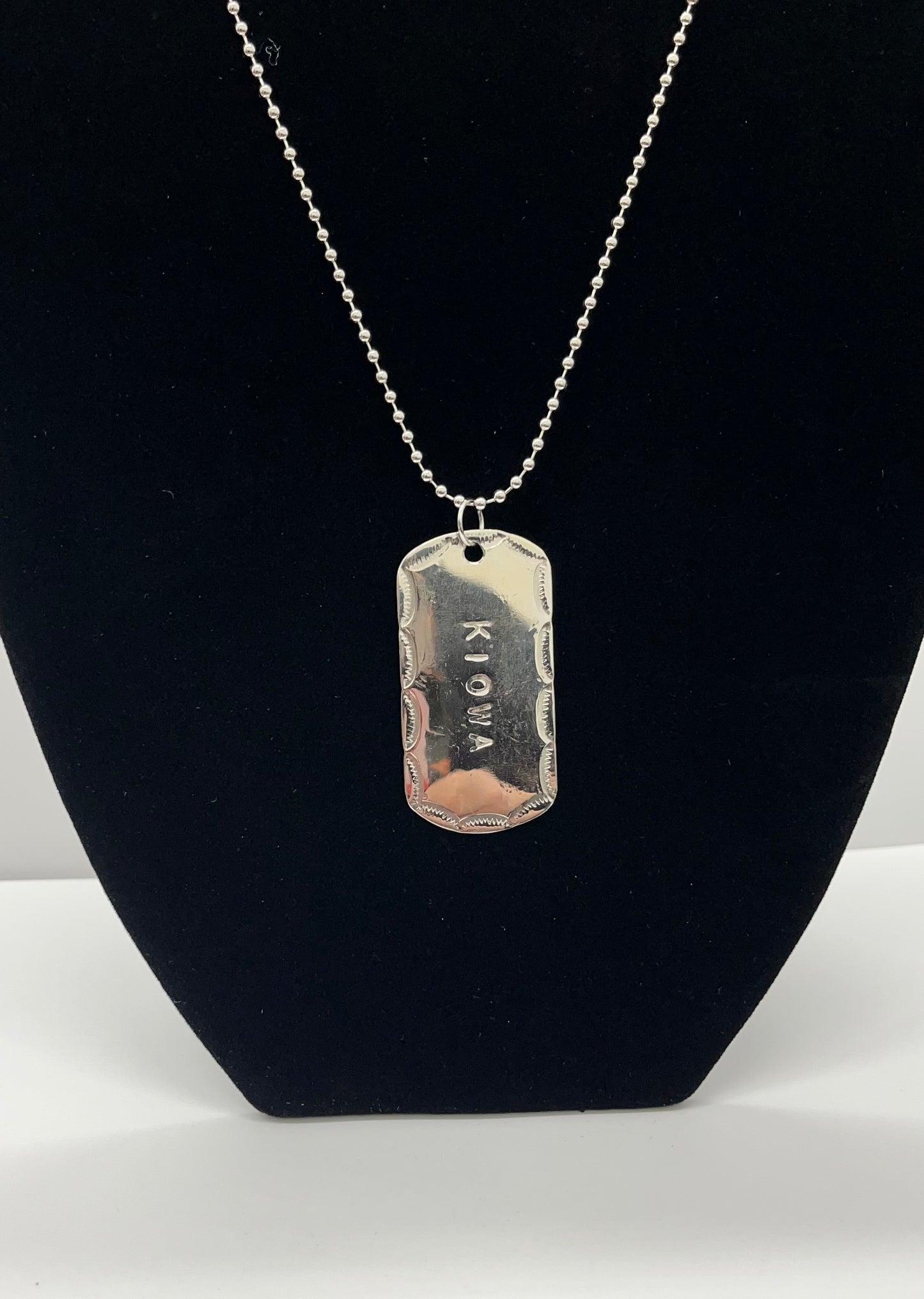 Tribal Dog Tag; German Silver