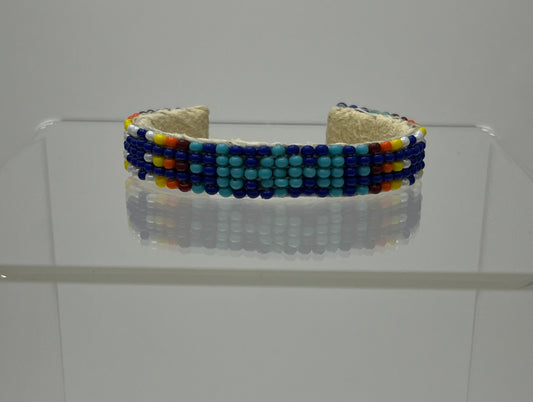 Beaded Baby Cuff Bracelet; Royal Blue