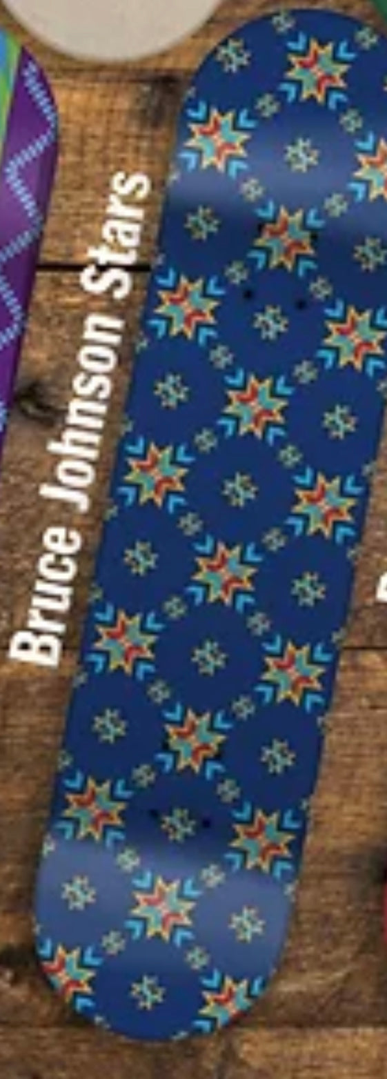 Teton Skateboard Deck; Bruce Stars