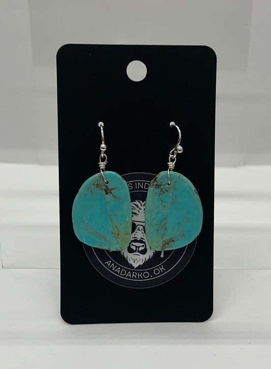 Turquoise Slab Earrings