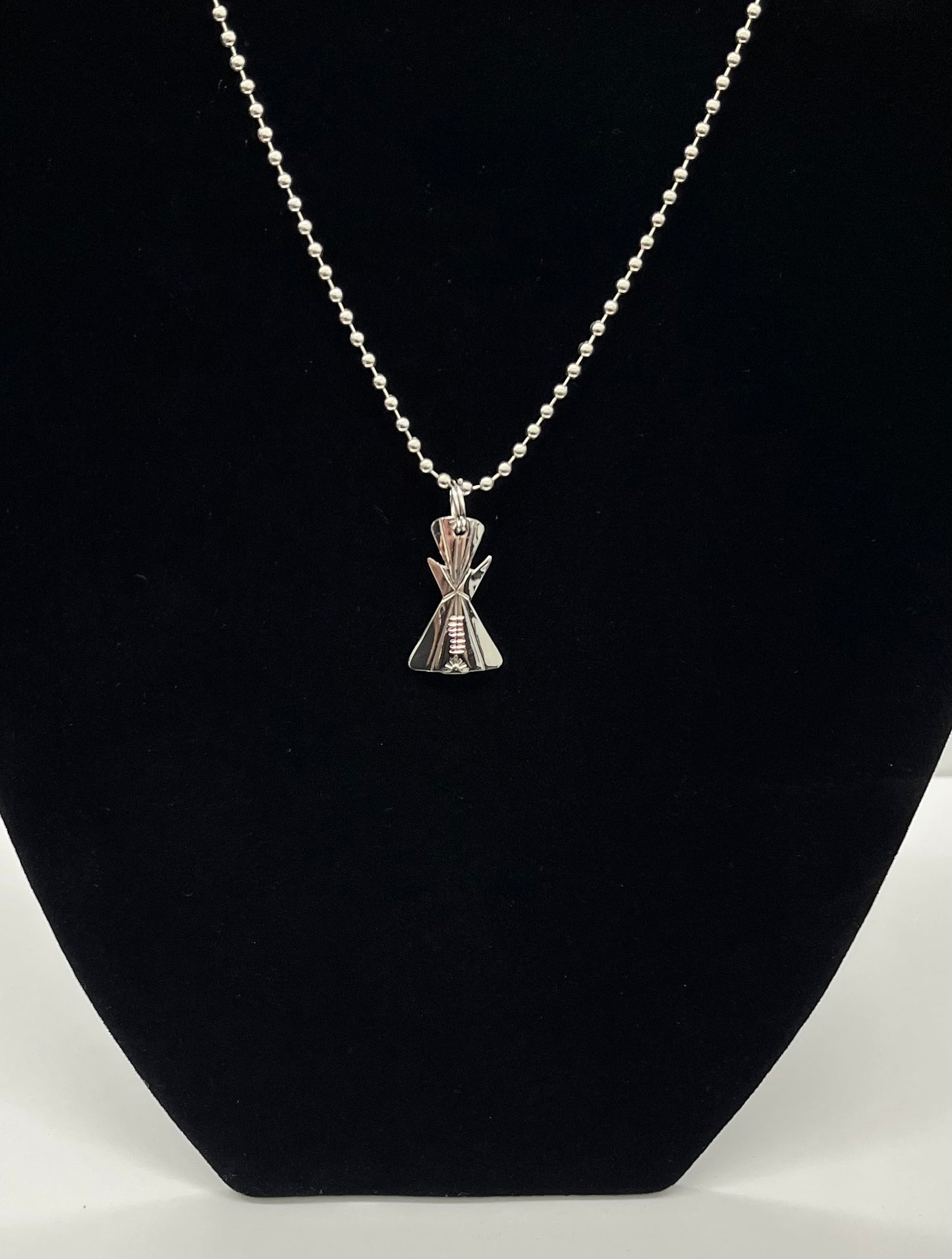 Tipi Pendant; German Silver