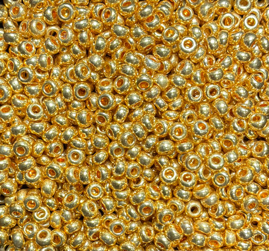 11 Seed Bead Metallic Gold