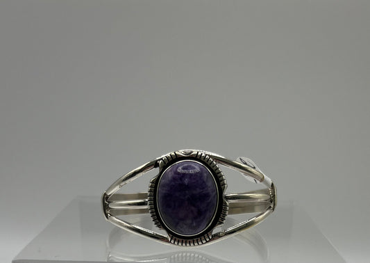 Charoite and Sterling Silver Bracelet