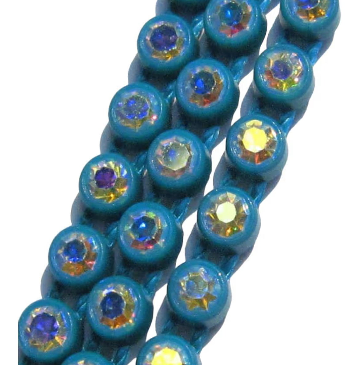 Rhinestone Banding; SS8 AB Turquoise Blue