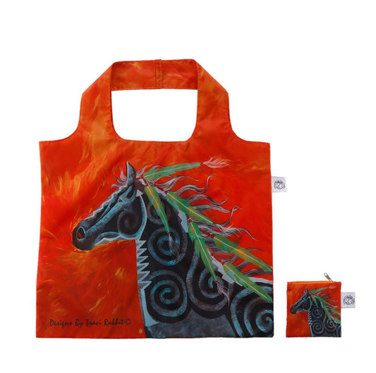Traci Rabbit Folded Tote with Zipper Pouch; Desert Wind