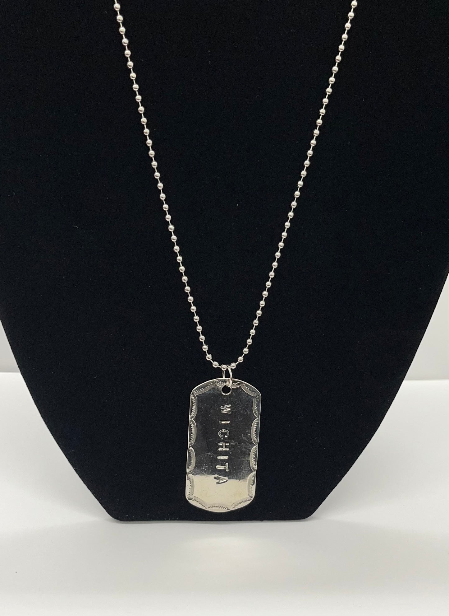 Tribal Dog Tag; German Silver